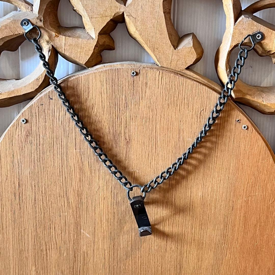 アンティーク　木彫り　掛鏡 花柄　インテリア　レトロ　大きいサイズ　壁掛け