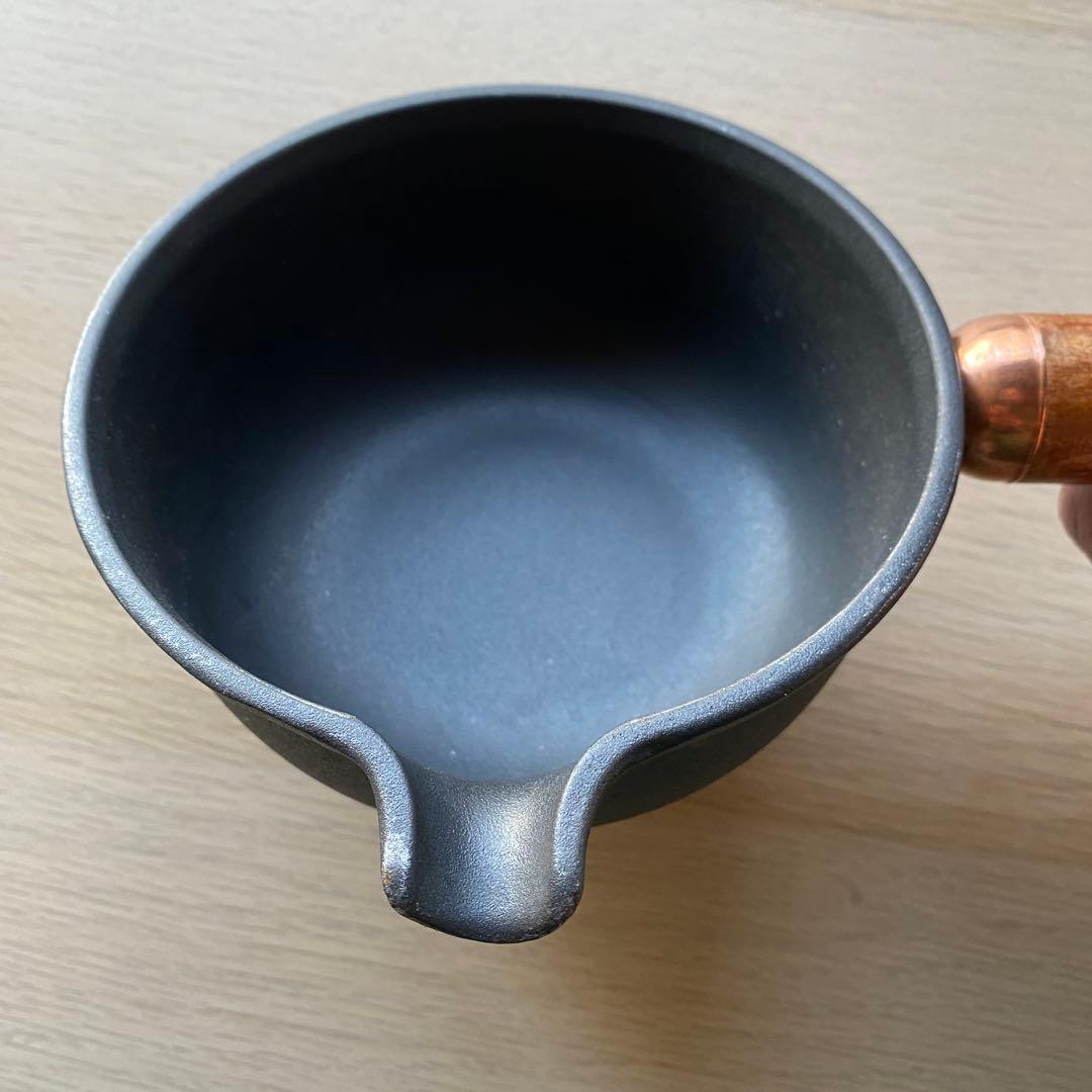 ル クルーゼ　エンゾ　マリ　ソースパン　ミルク　パン　14 ㌢　マット　ブラック