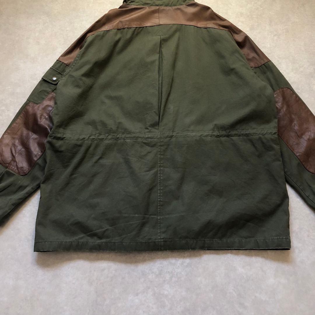 90〜00sヴィンテージエディーバウアーハンティングジャケット切り替えレザー