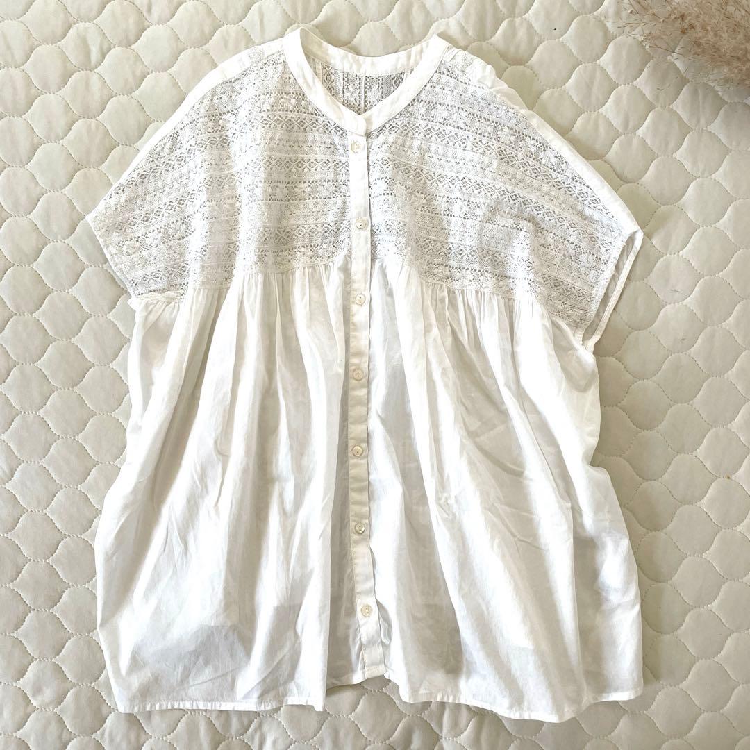 月末セール‼︎【24SS】BEARDSLEY リバーレース２WAYブラウス