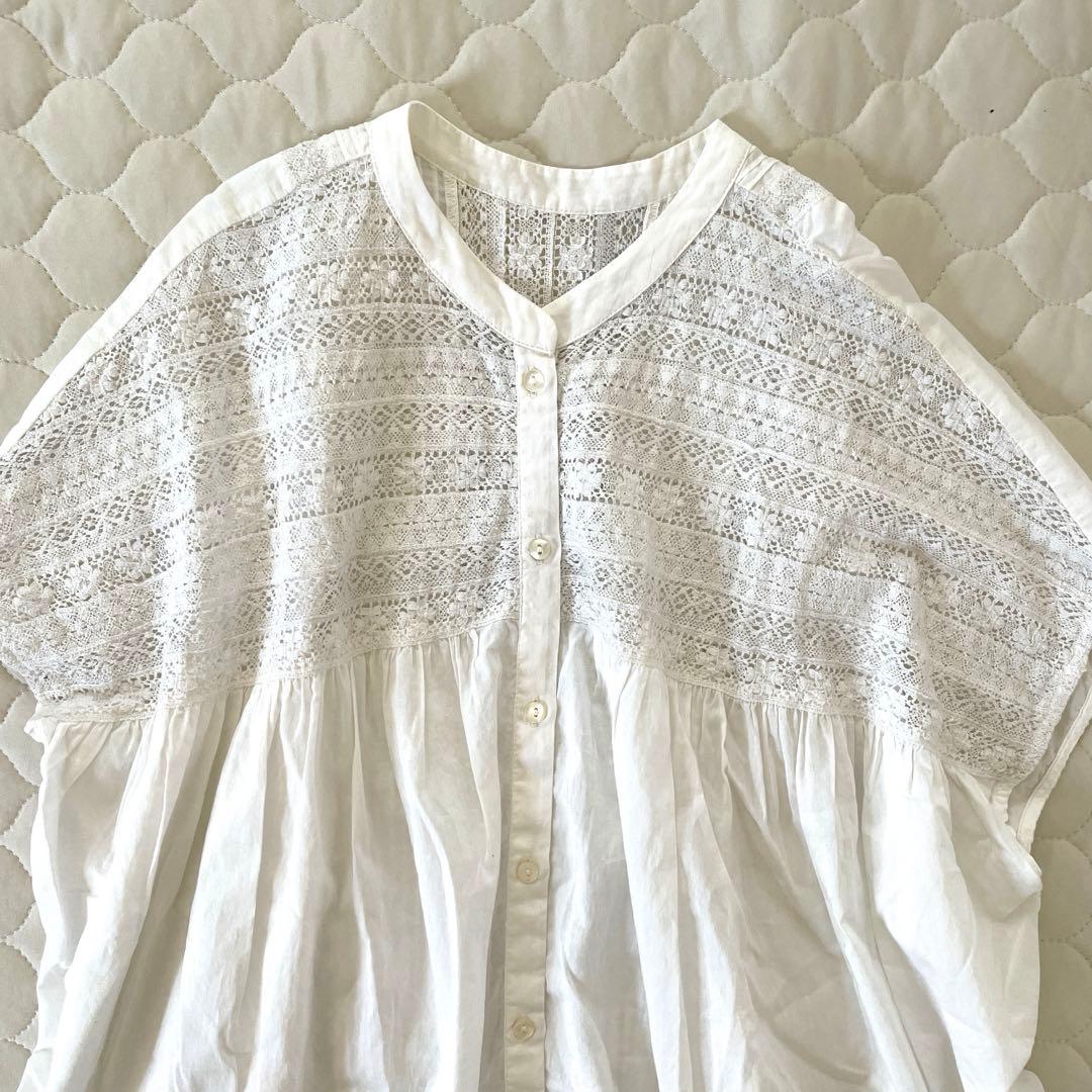月末セール‼︎【24SS】BEARDSLEY リバーレース２WAYブラウス