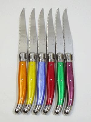 新品ライヨール ラギオール カトラリー24ピース 木箱入り（6色ミックスカラー)