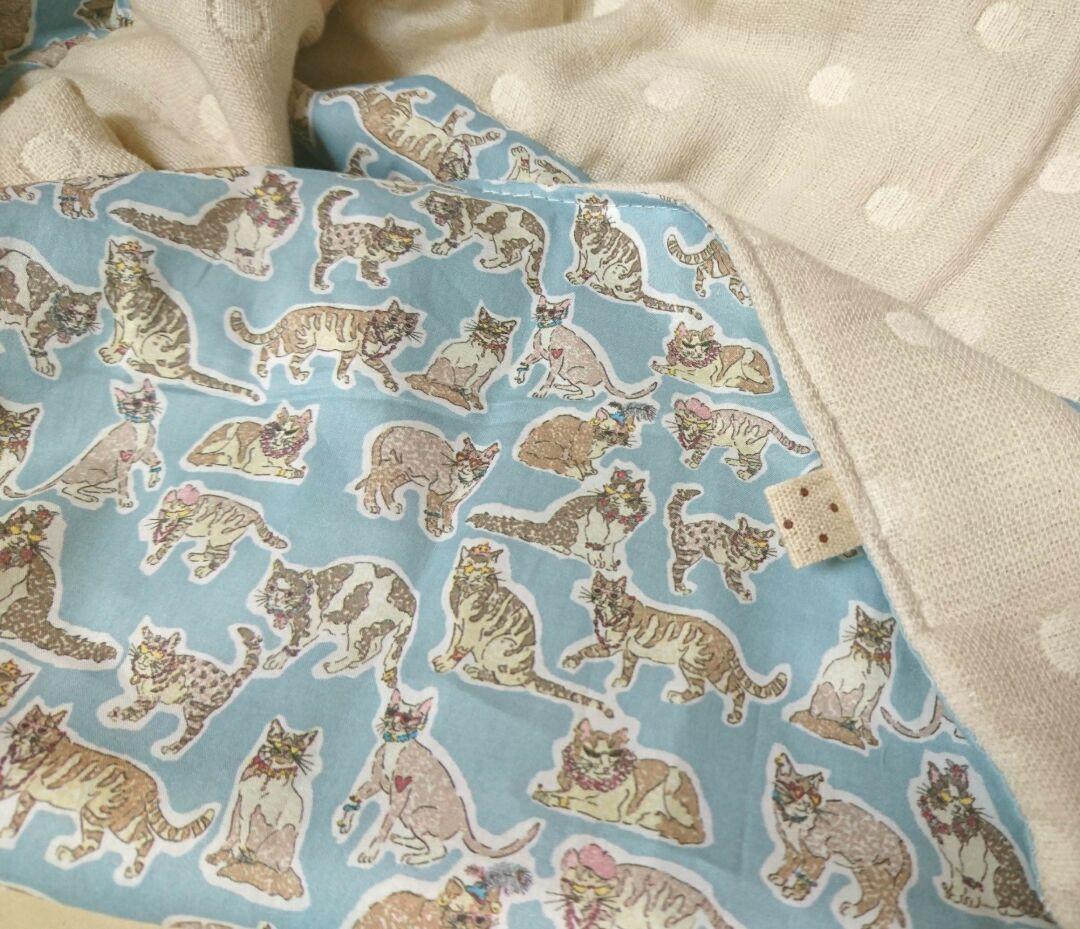 専用❤みかん…贅沢❤リバティ＊首かけタオル❤ウィロビーミューズ＊ブルー