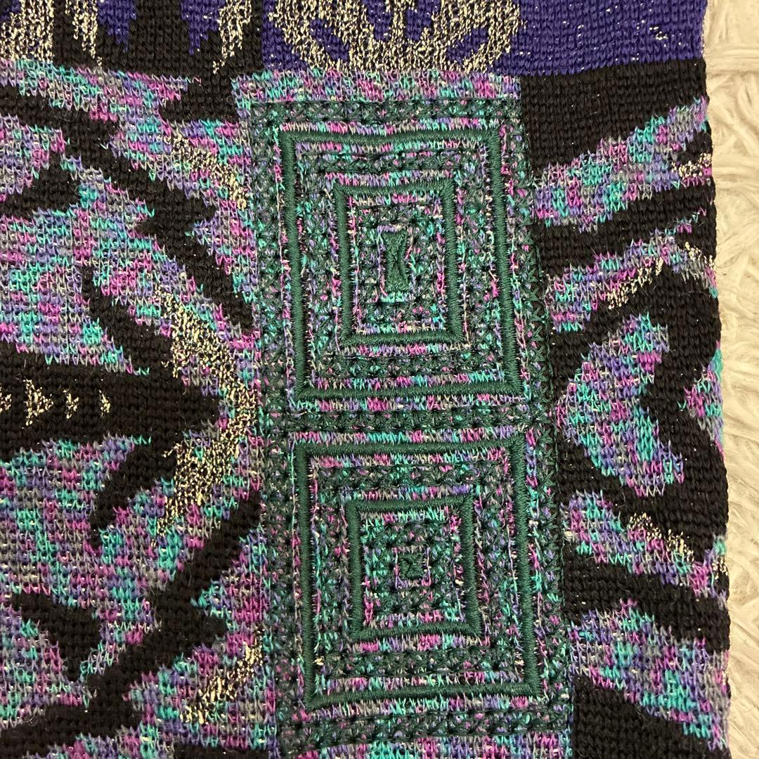 J's ジャンボ尾崎 ブリヂストン　銀糸　ラメ　ゴルフ　セーター ニット　90s