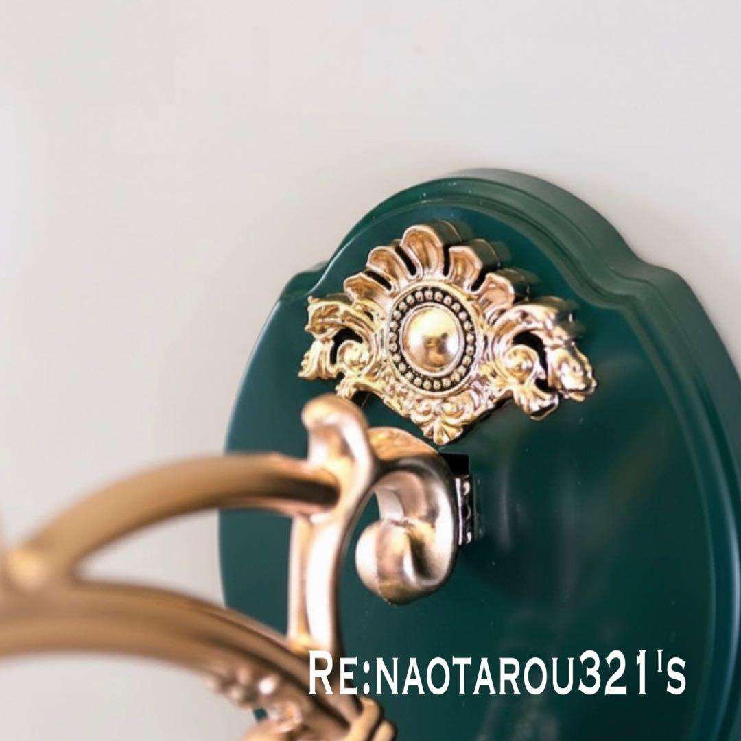 ヨーロピアン雑貨 おしゃれな壁掛け時計 （Green） 装飾的な両面時計