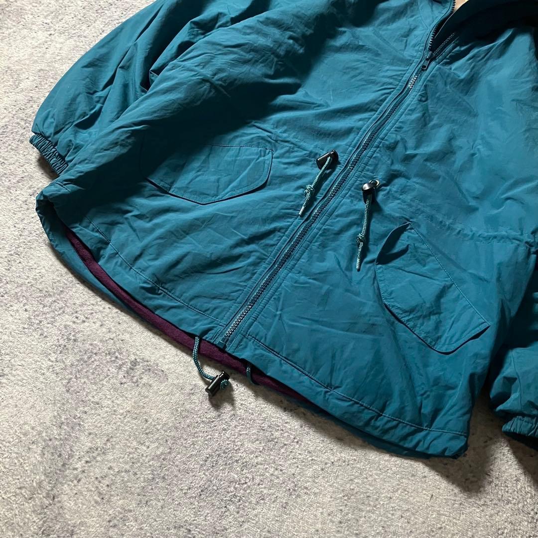 90sWoolrichフリースライナーナイロンジャケットターコイズブルー青緑