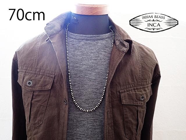 ナバホ ビーズネックレス ロンデルナバホパールミックスタイプ シルバー925