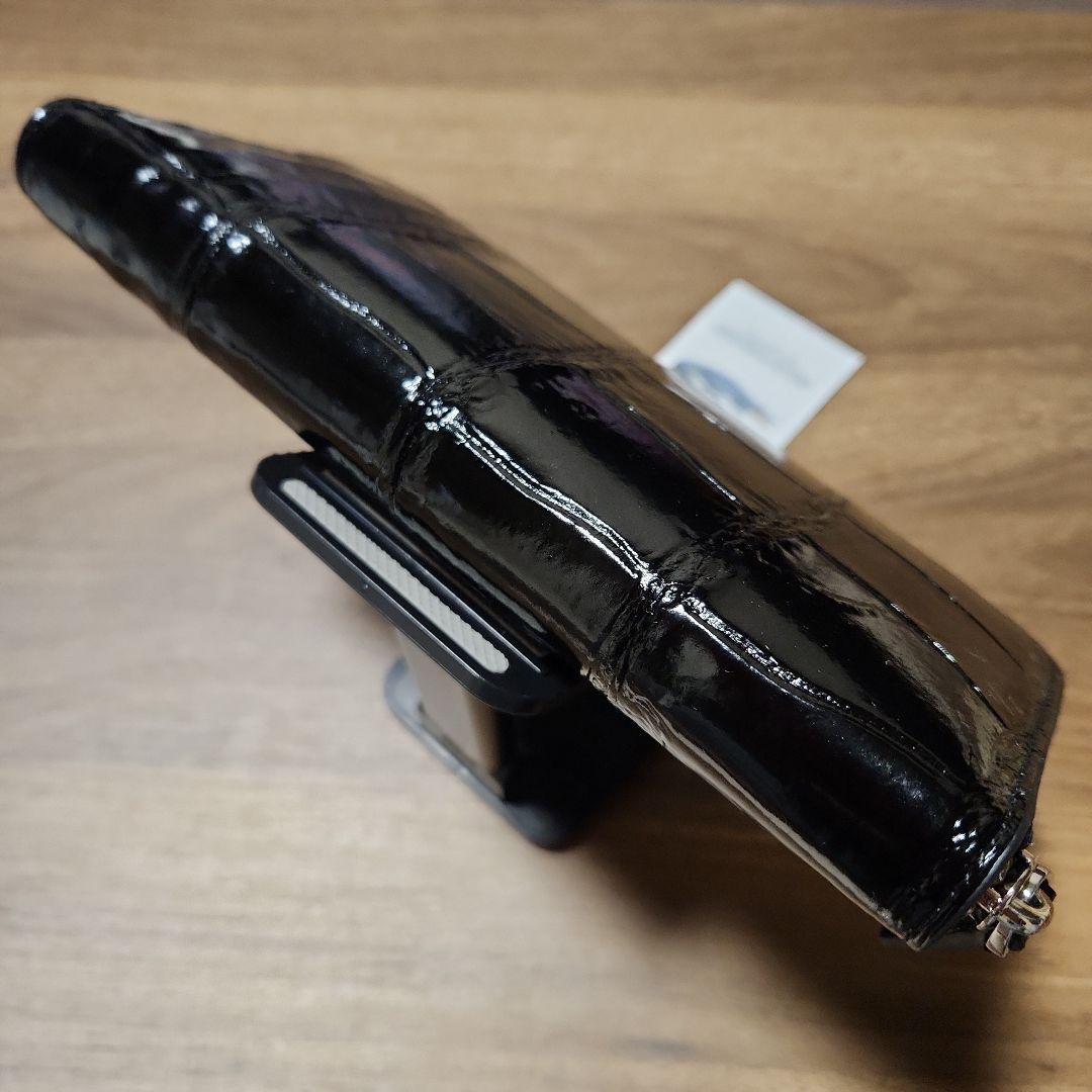 ☆ 実物撮影 ☆ オールドブラック クロコダイル 長財布 ラウンドファスナー