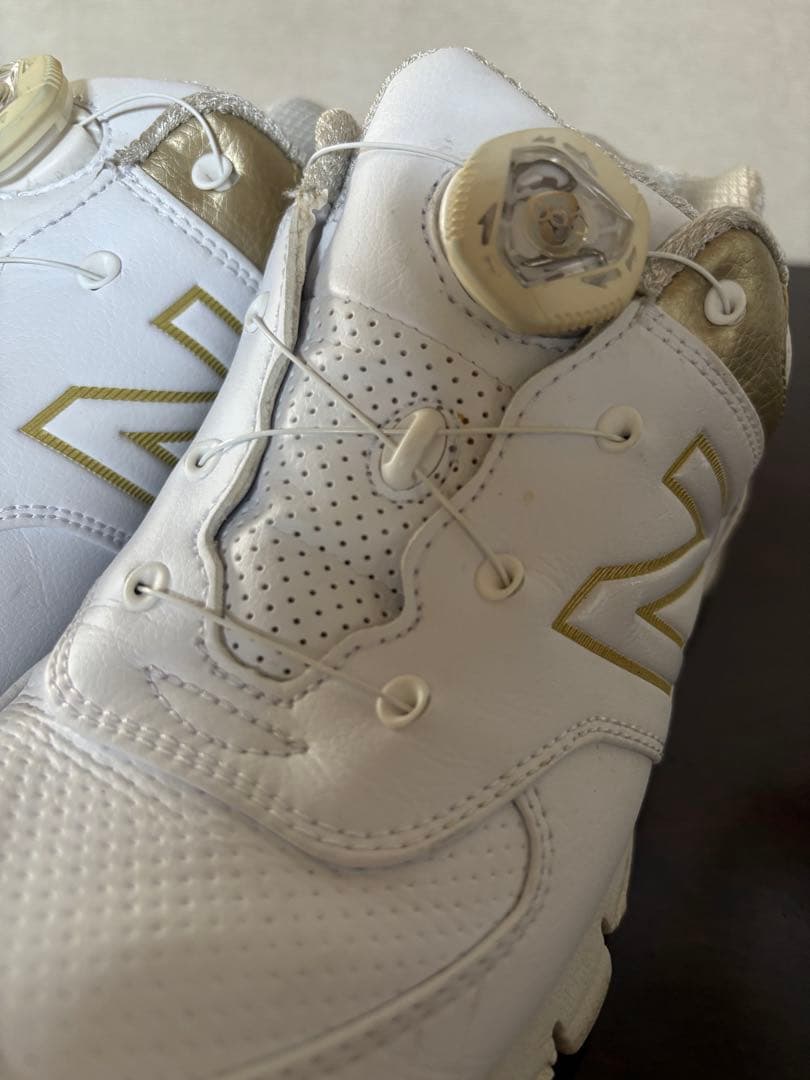 New Balance 574 ホワイト/ゴールド23センチ