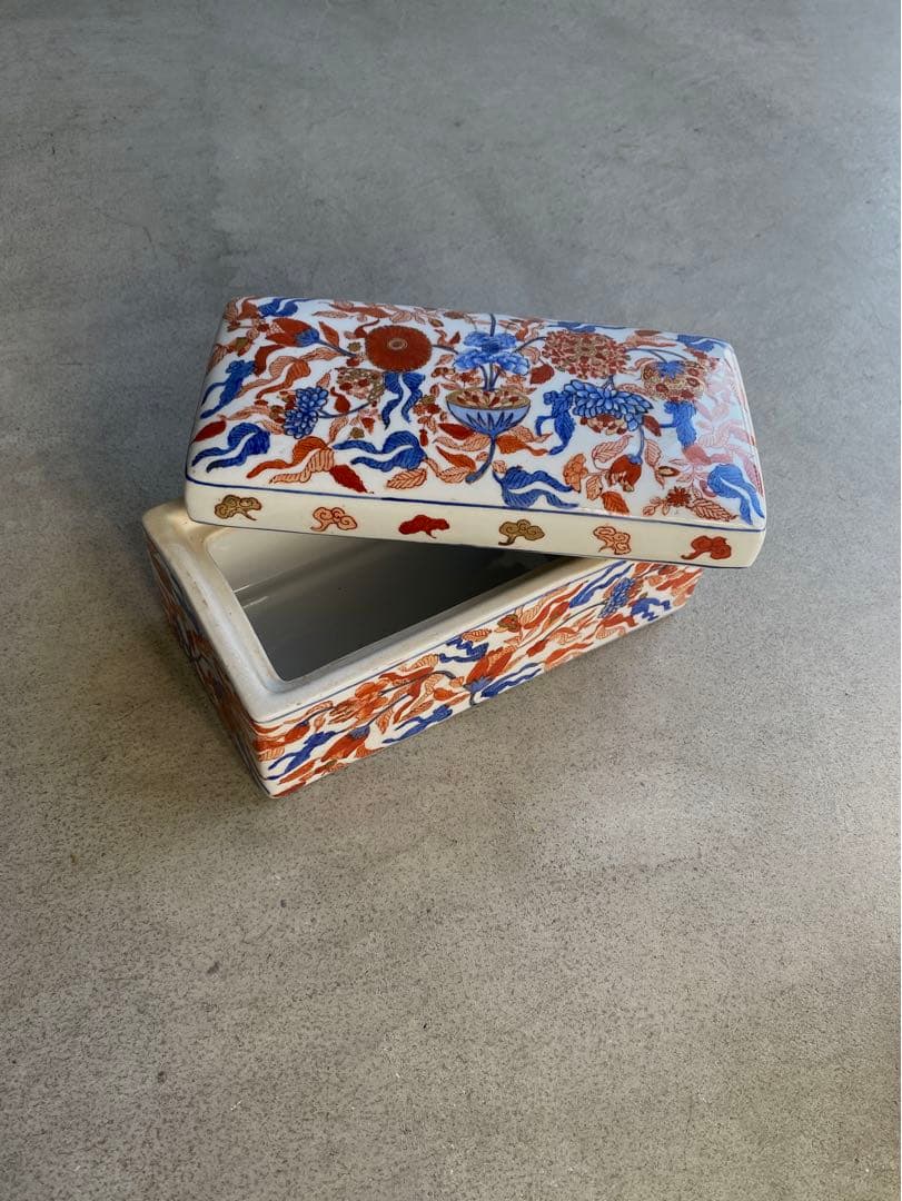 アンティーク ビンテージ 陶器 アクセサリーケース 筆入れ アメニティケース