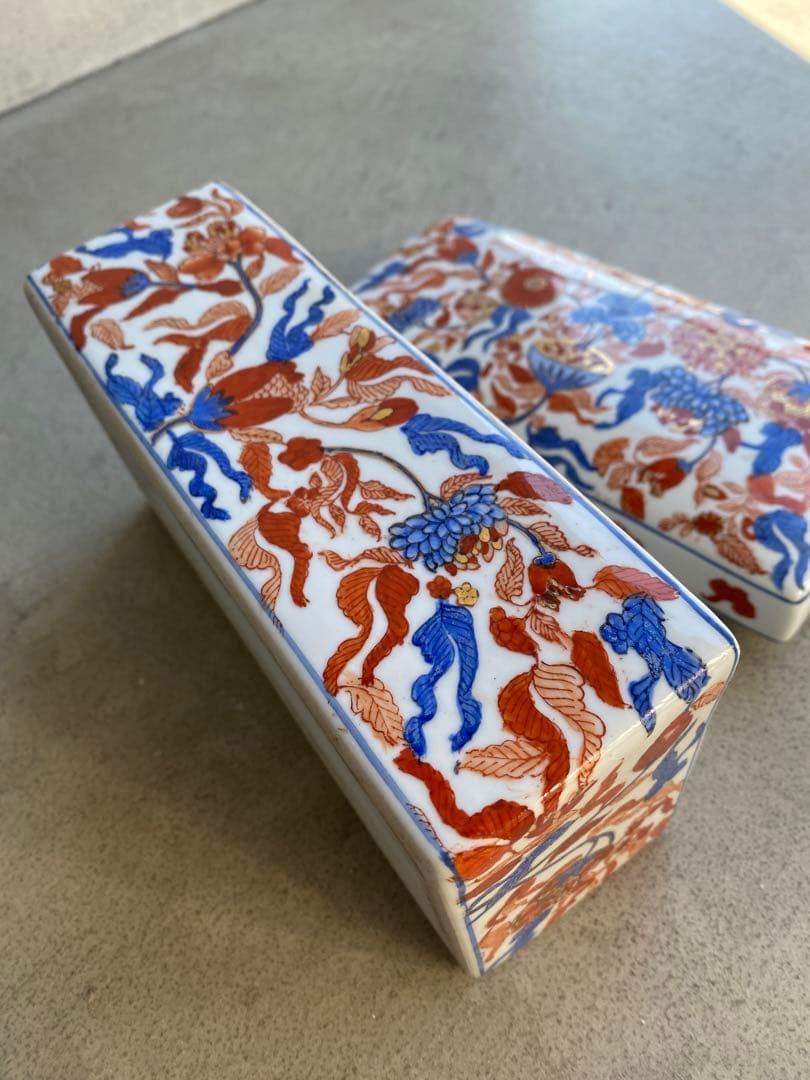 アンティーク ビンテージ 陶器 アクセサリーケース 筆入れ アメニティケース