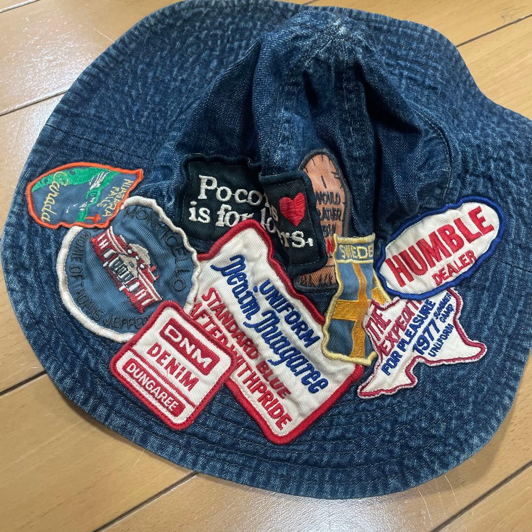 d*2様 2点 デニム＆ダンガリー５２キッズ子供帽子パッチハットdenimdun