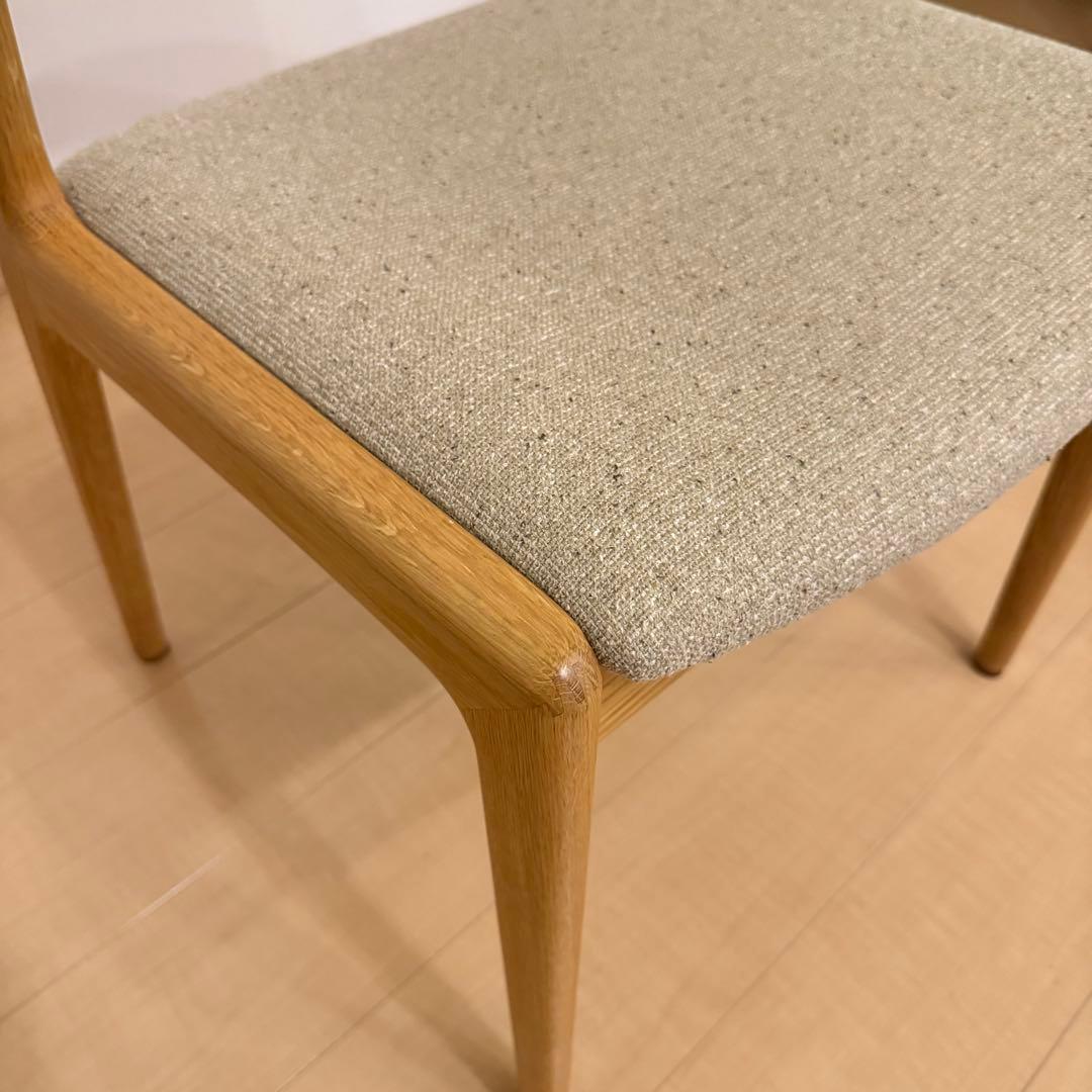 美品 シキファニチア ユナセミアームチェア ダイニングチェア 椅子 日本製 ②