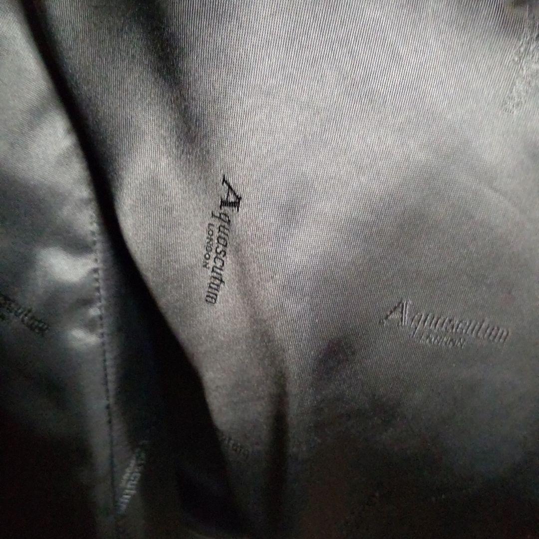 Aquascutum ダークネイビー チェスターコート カシミア100%