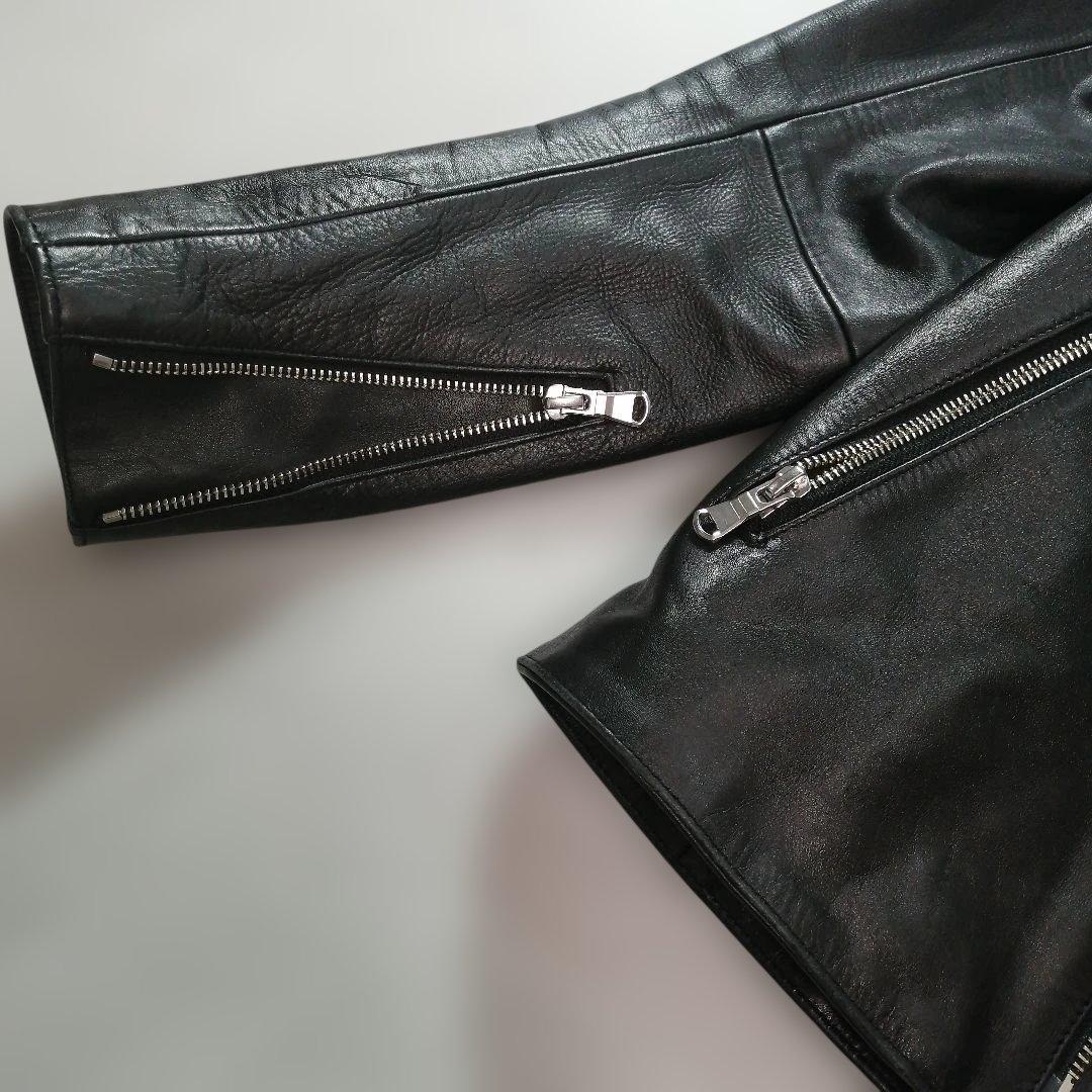 【極美品】UNITED ARROWS 本革ダブルライダースジャケット 牛革 M