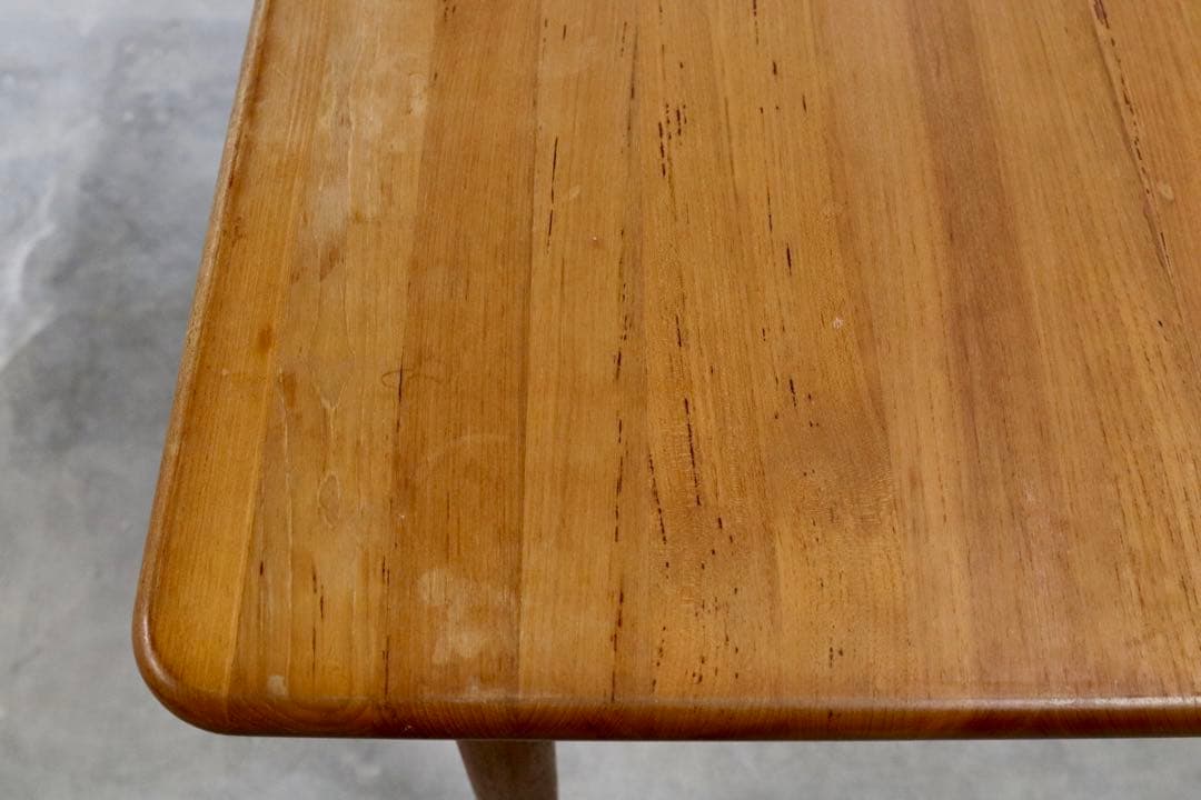 GMHK395○北欧スタイル チーク無垢材 エクステンション 伸長式 ダイニング