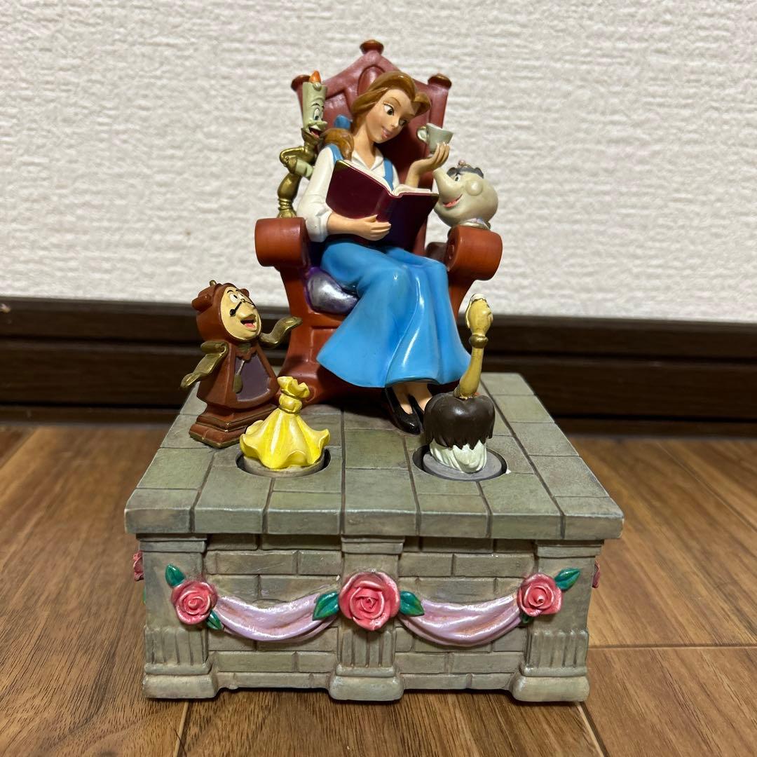 美女と野獣 オルゴール付きフィギュア 陶器