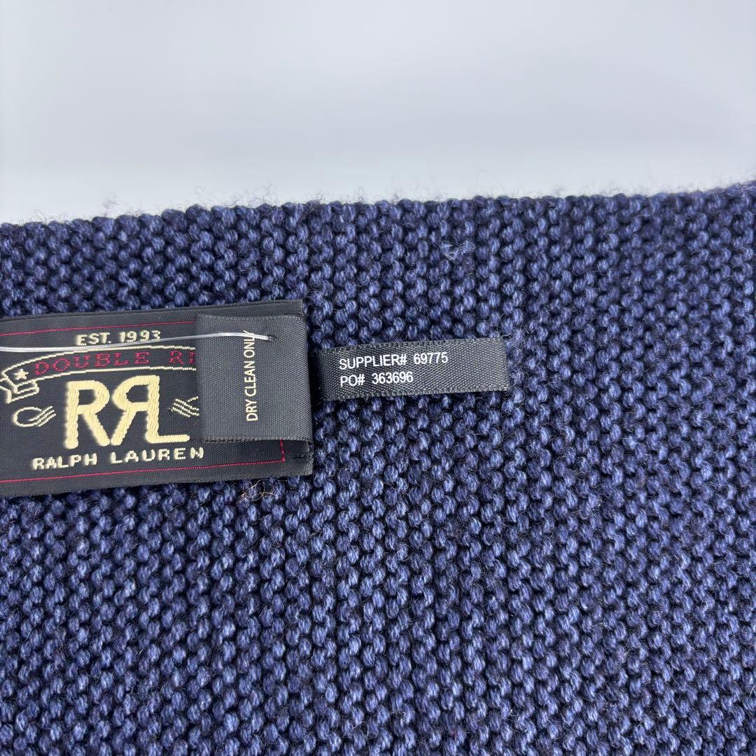 ✨新品タグ付き✨ RRL ダブルアールエル メリノウール マフラー ネイビー