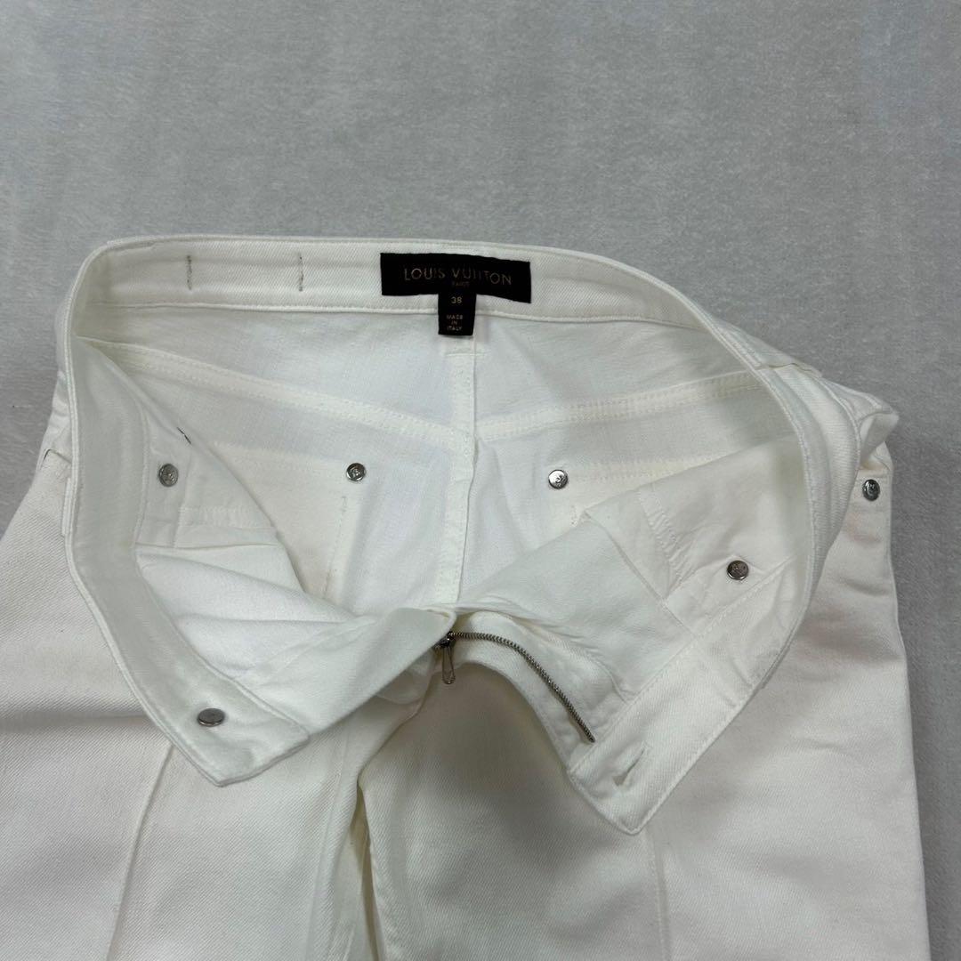 J51 新品未使用 M ルイヴィトン デニムパンツ ホワイト レディース