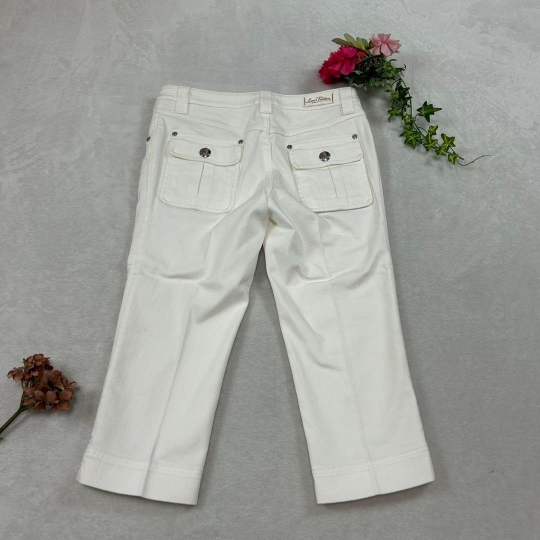 J51 新品未使用 M ルイヴィトン デニムパンツ ホワイト レディース