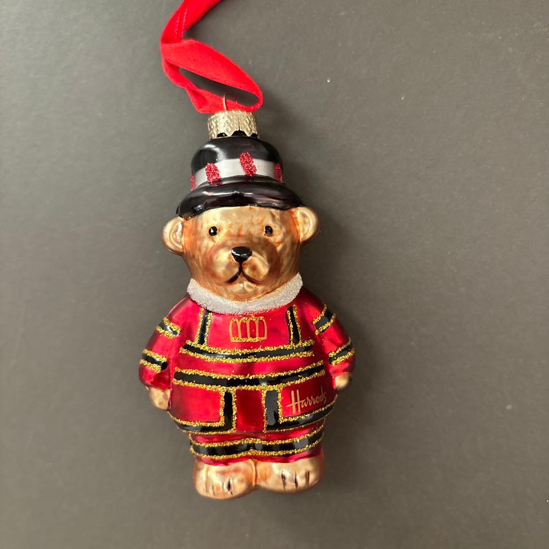 【メルカリ便】 Harrods ハロッズ　ガラスオーナメント4個セット