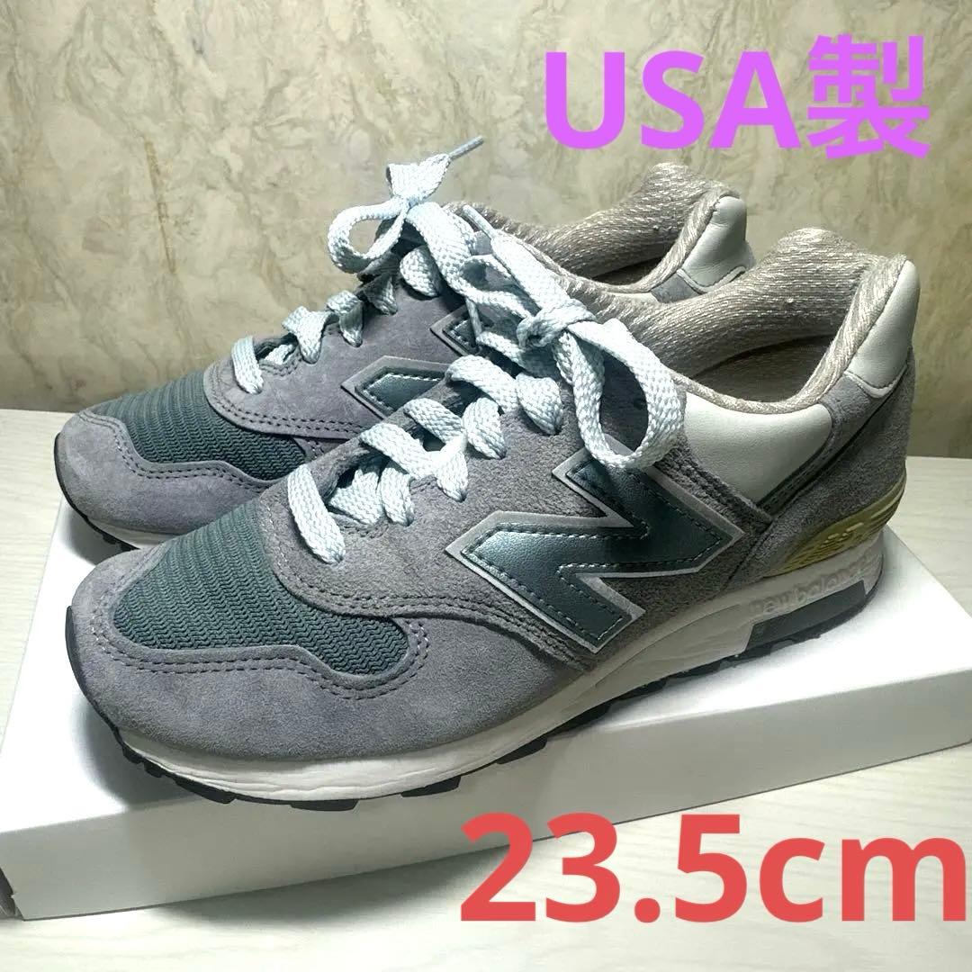 New Balance 1400 グレー/ライトブルー スニーカー