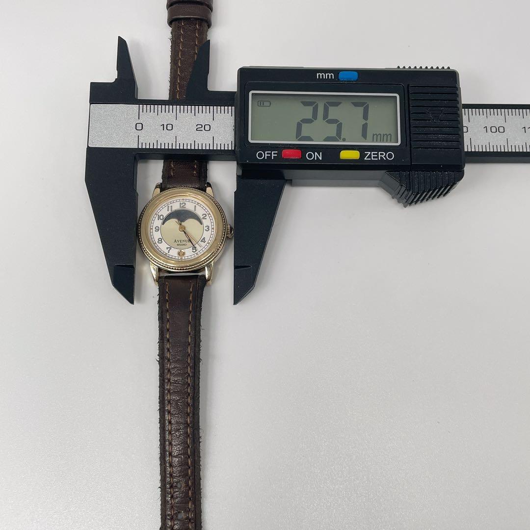 新品電池/稼働 SEIKO レディース ヴィンテージ ムーンフェイズ　希少　レア