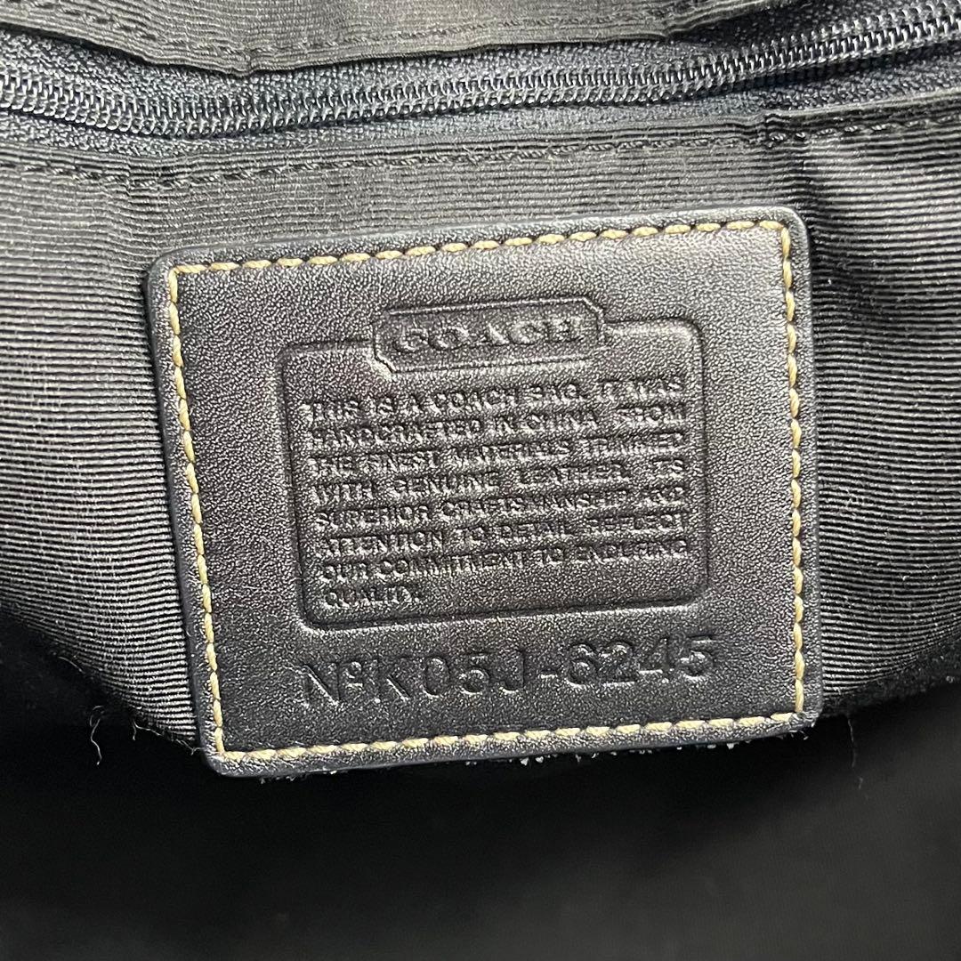 Coach トートバッグ A4 ブラック 黒 シグネチャー ターンロック