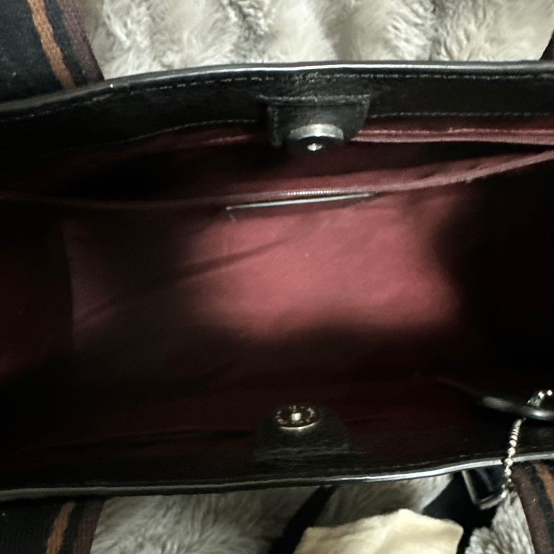 COACH 黒 レザー トートバッグ