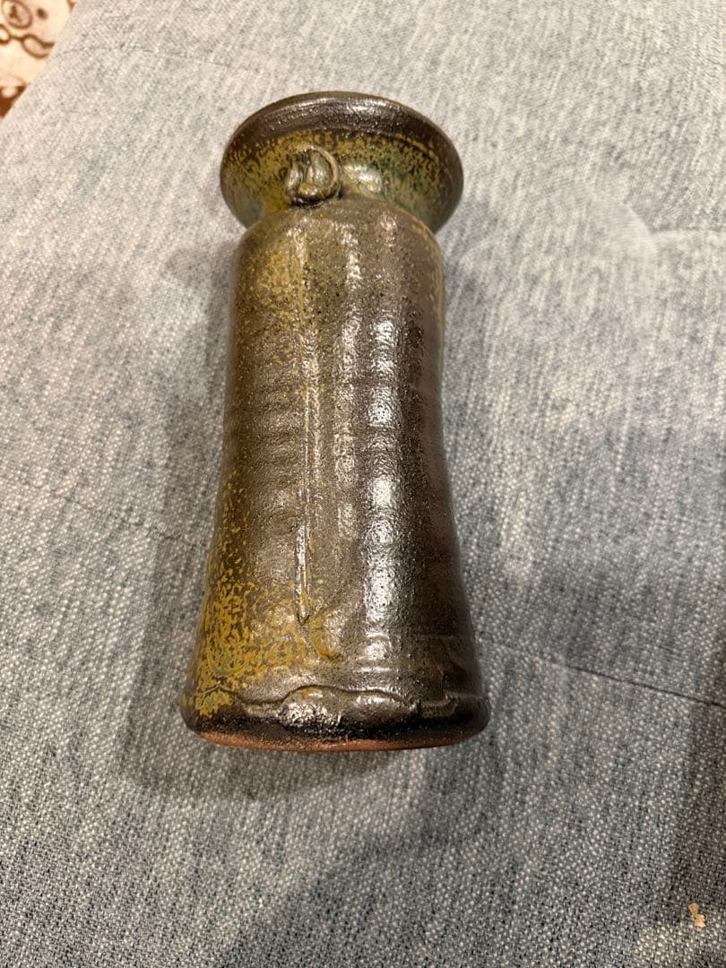 龍窯 河村益弘 鉄彩花瓶 瀬戸焼【共箱付き】