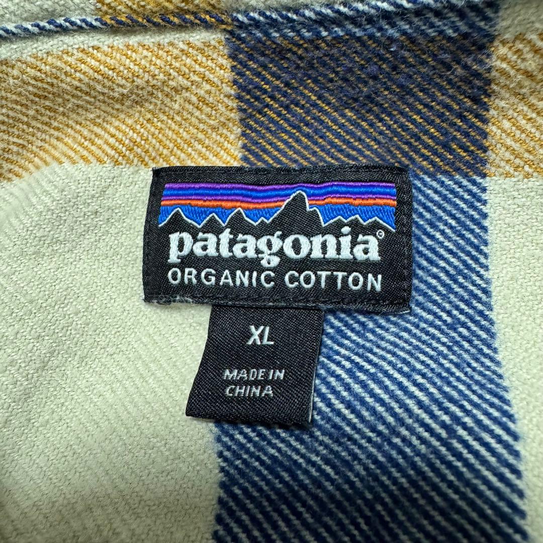 patagonia 15年製 フィヨルドフランネルシャツ クリーム ネルシャツ