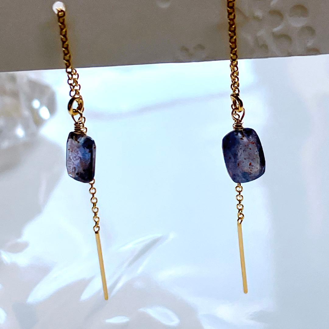 クーロ◆高品質✧アフガナイトアメリカンピアス✧silver925