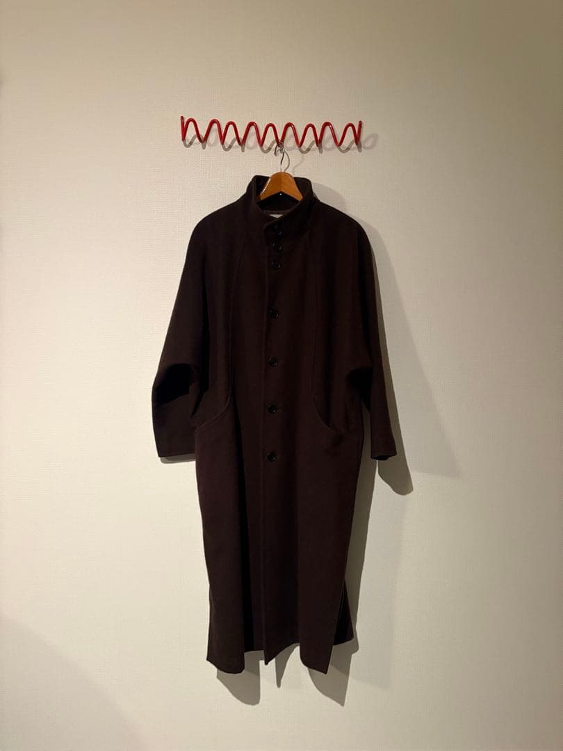 ジャケット・アウター BASISBROEK / Stand Collar Wool Long Coat