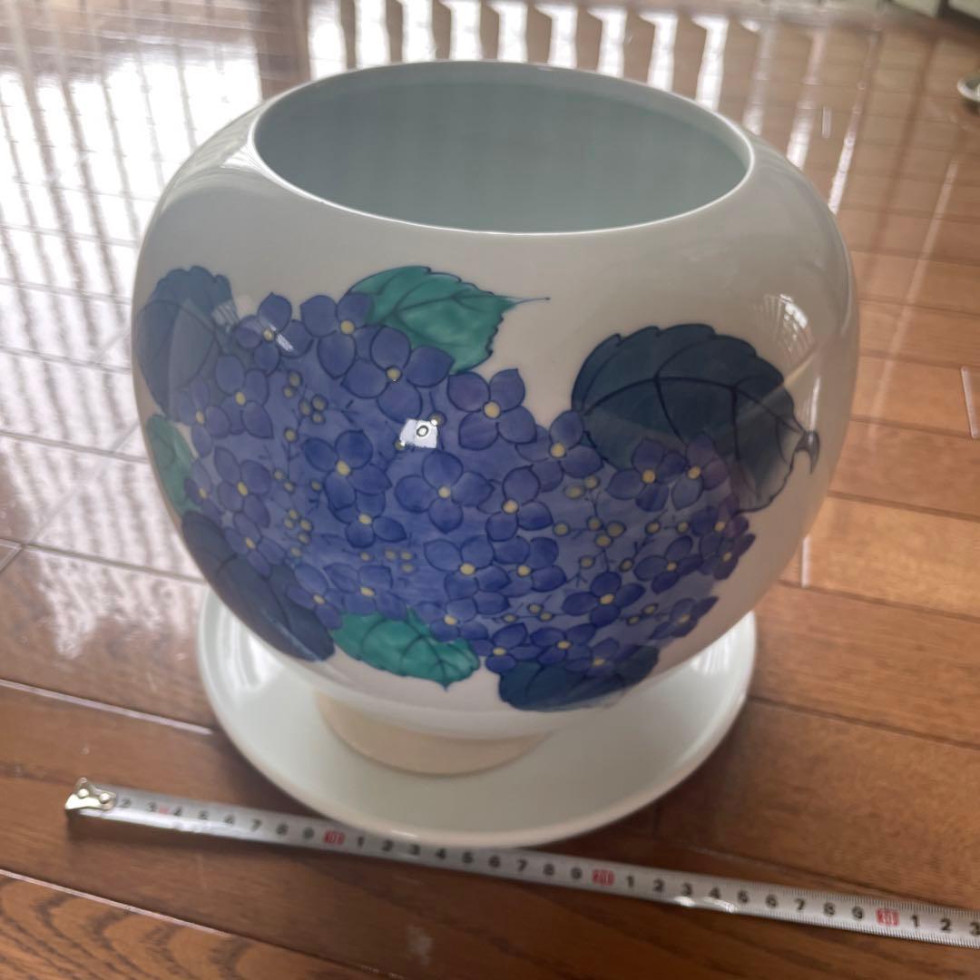伊万里焼　大型植木鉢　花瓶　紫陽花
