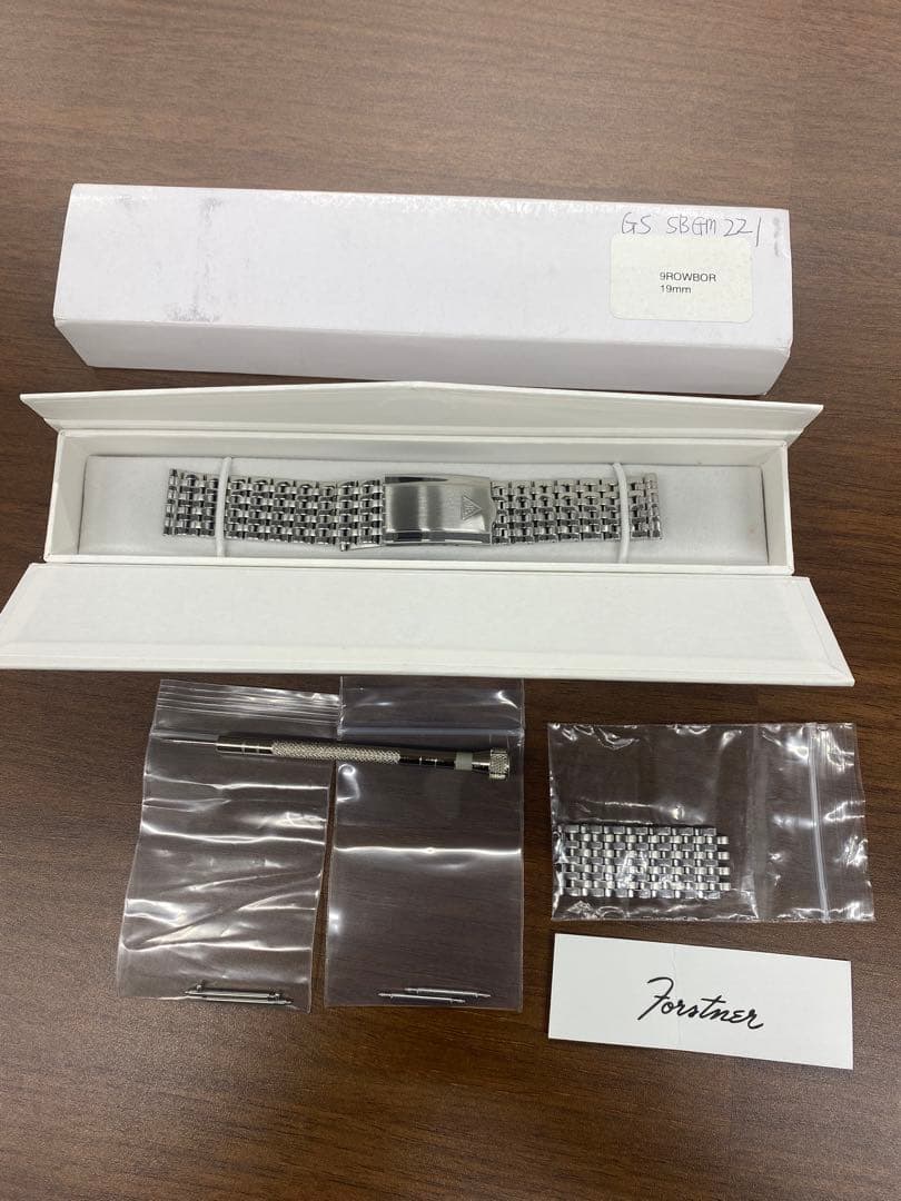 フォースナー　FORSTNER 9連ブレス　19mm ステンレスブレス　ベルト