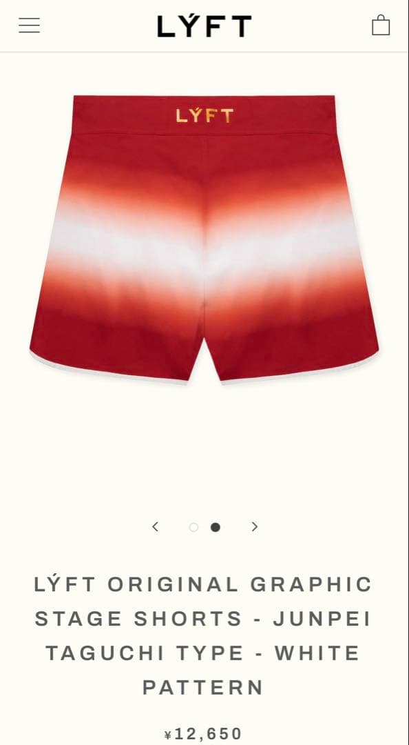 【美品】田口純平選手モデルLÝFTサーフパンツ(XSサイズ)