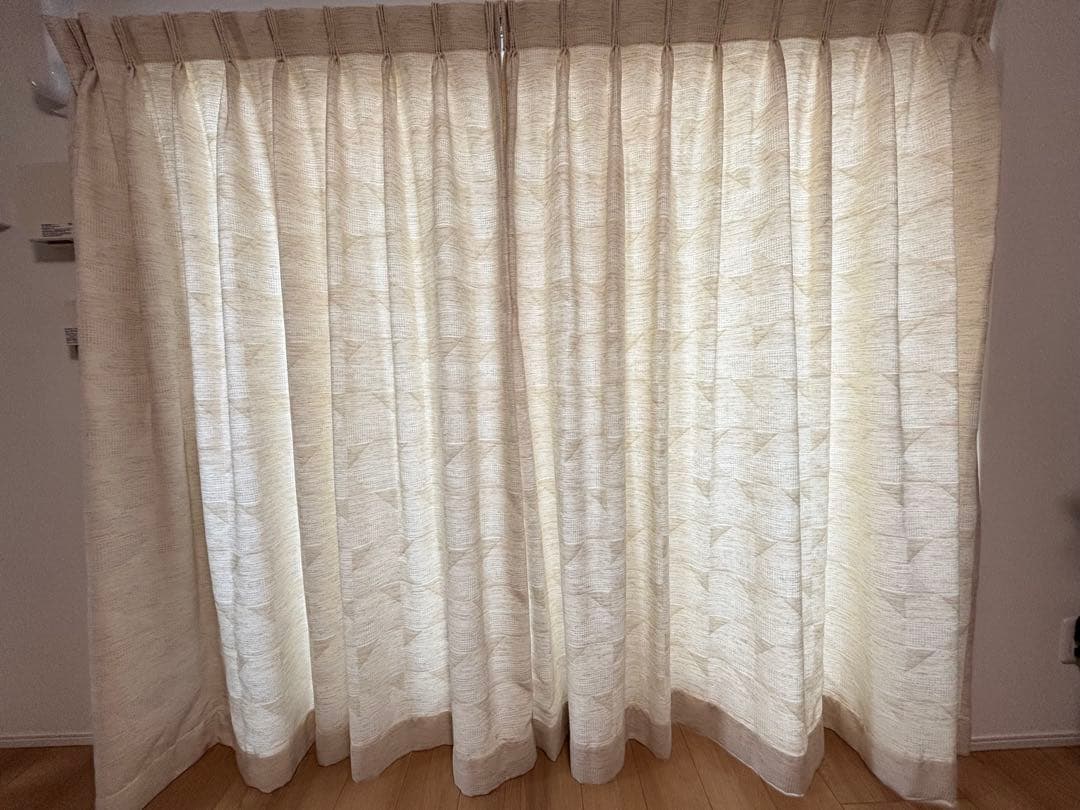 unicoカーテン　ドレープ&レースセット　224cm×185cm