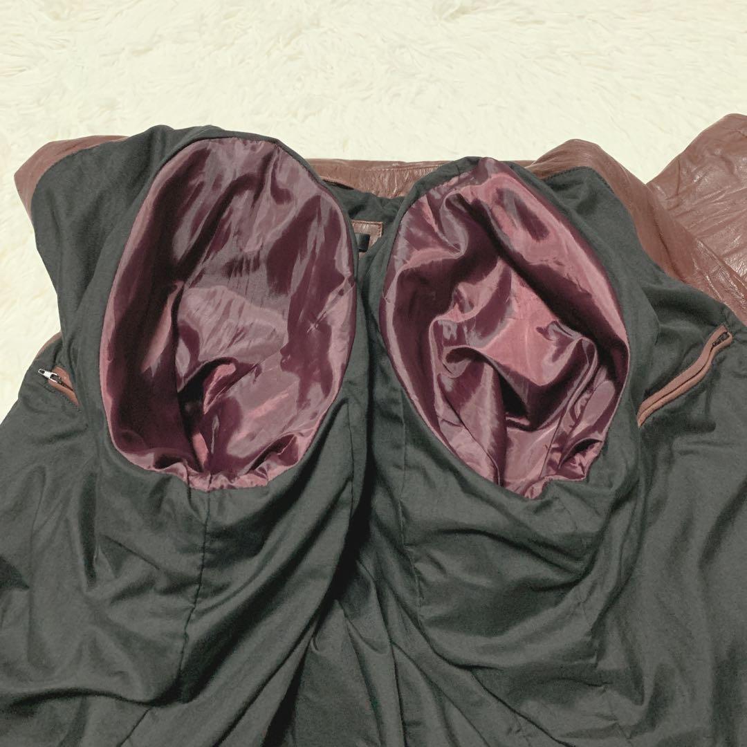 【美品】リューグーレザー ライダースジャケット ラムレザー XL