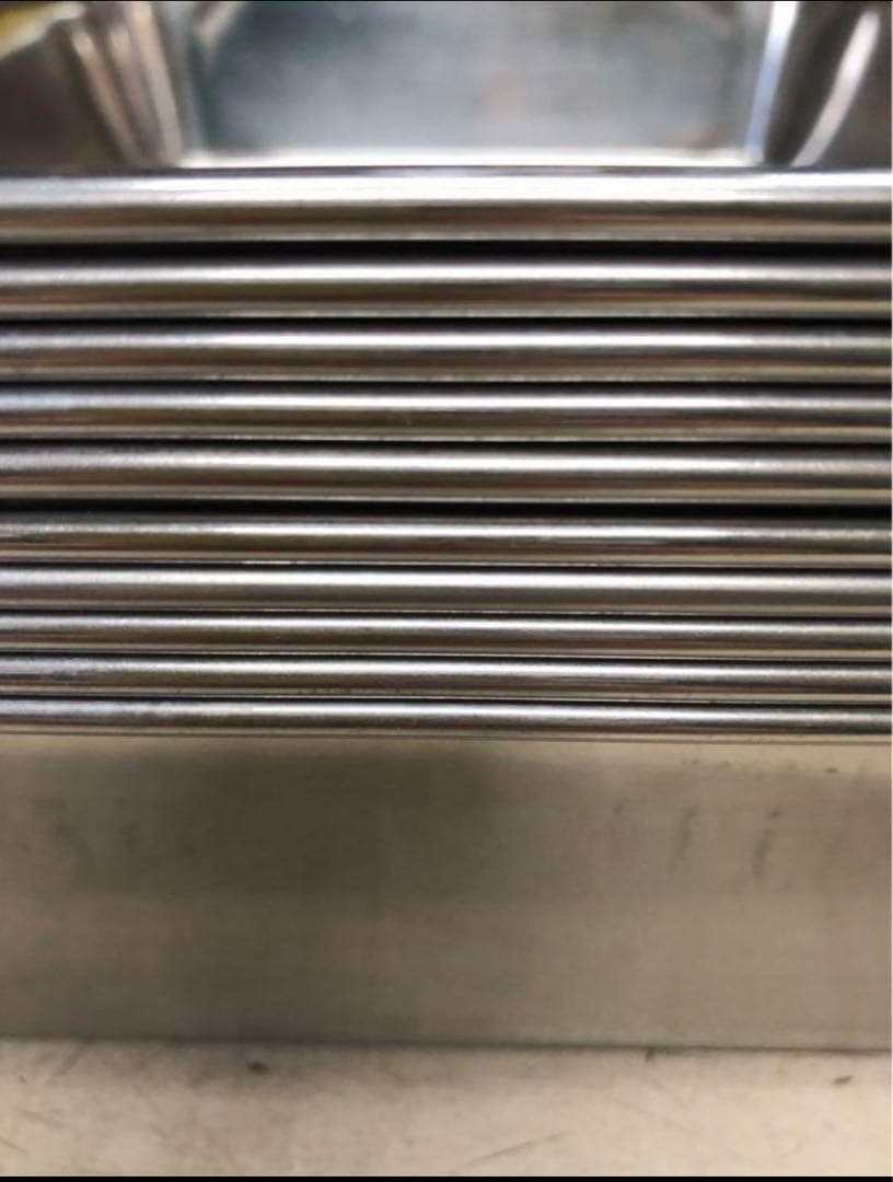 【中古品】　クローバー18-8ステンレス角バット６枚取　10枚