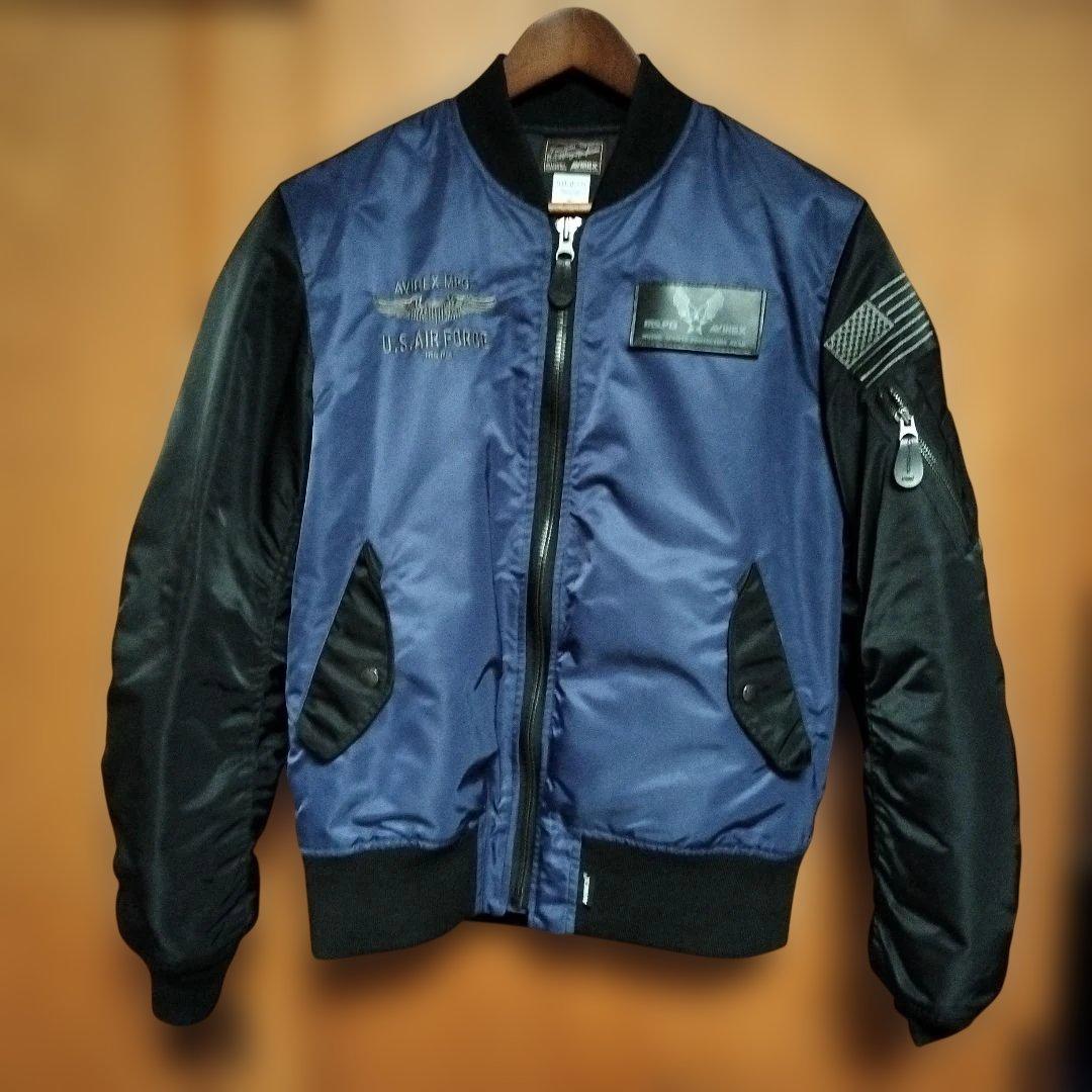 【月末迄最終値下】AVIREX＆MSPGコラボ MA-1 バイカーズジャケット