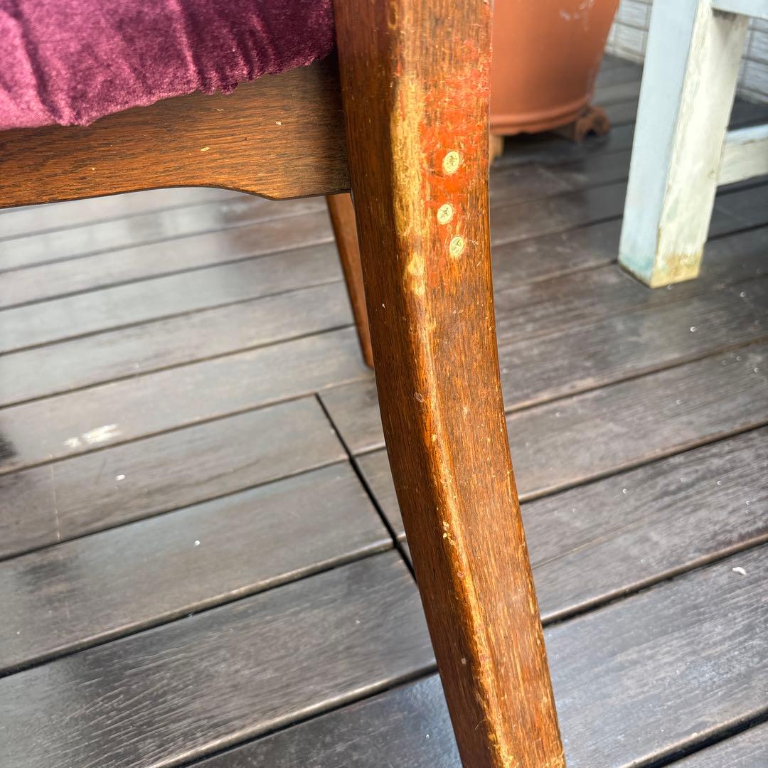 ダイニングチェア　椅子　ベルベット　検　アンティーク　ヴィンテージ