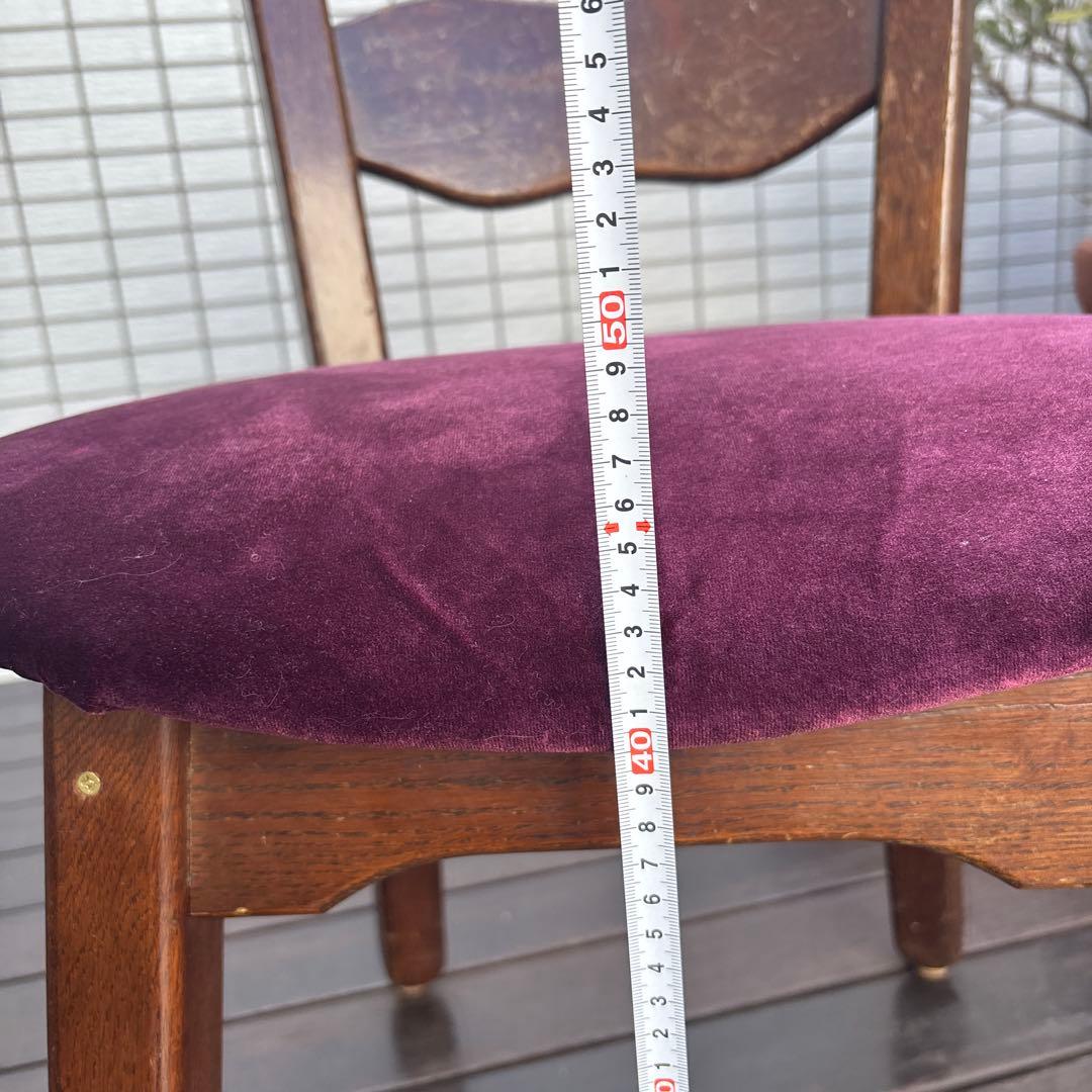 ダイニングチェア　椅子　ベルベット　検　アンティーク　ヴィンテージ