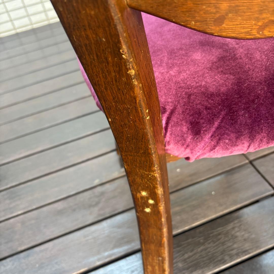 ダイニングチェア　椅子　ベルベット　検　アンティーク　ヴィンテージ