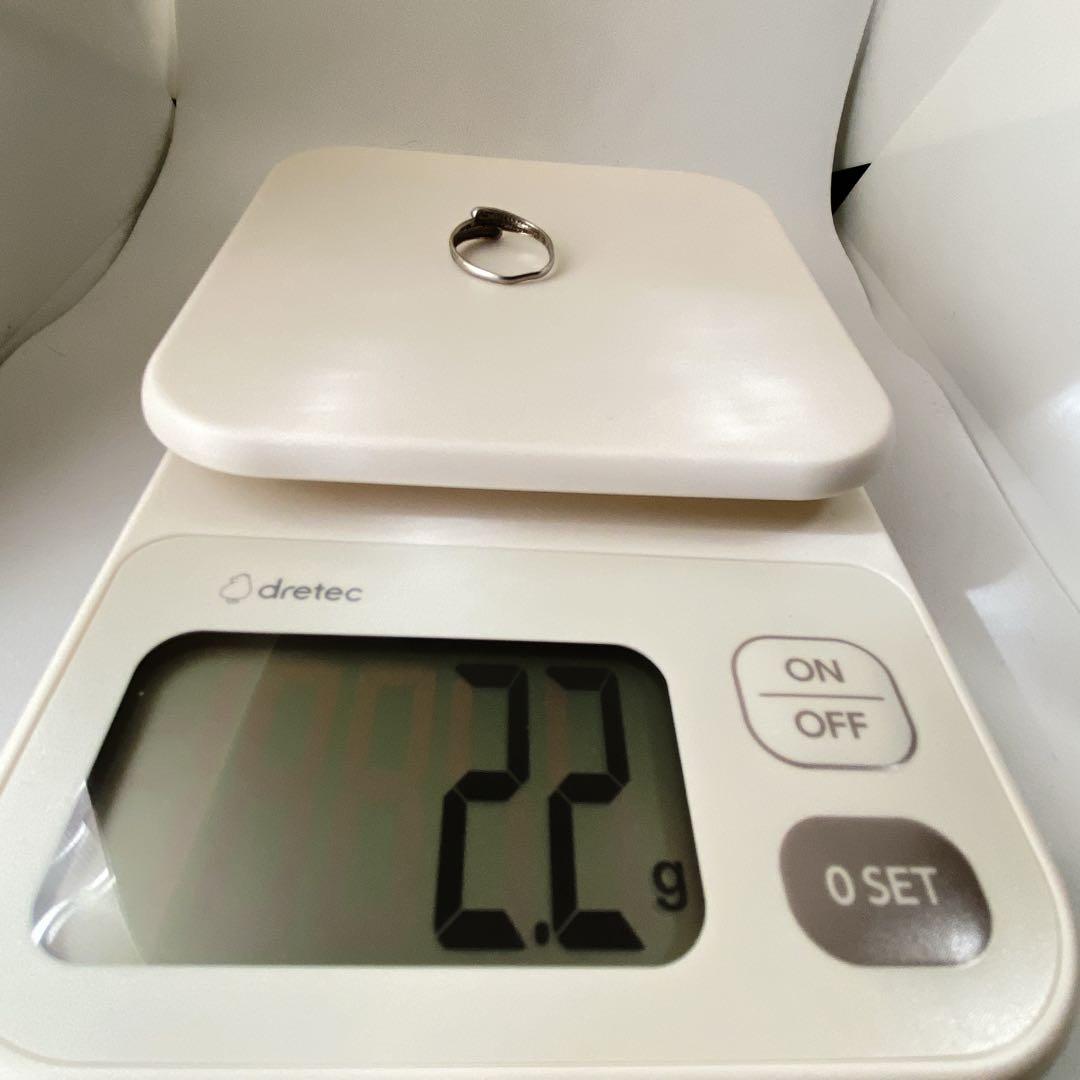 【ジュエリーマキ】Pt850 V字デザイン プラチナリング 2.2g／599