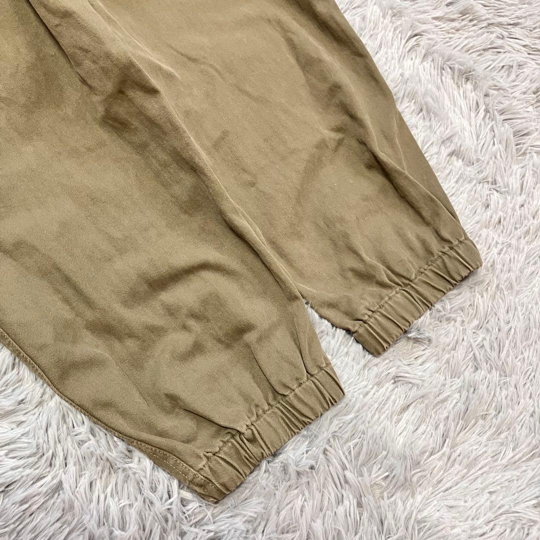 PAOPAO　オールインワン　つなぎ　ミリタリー　古着風　ユニセックス　カーキ