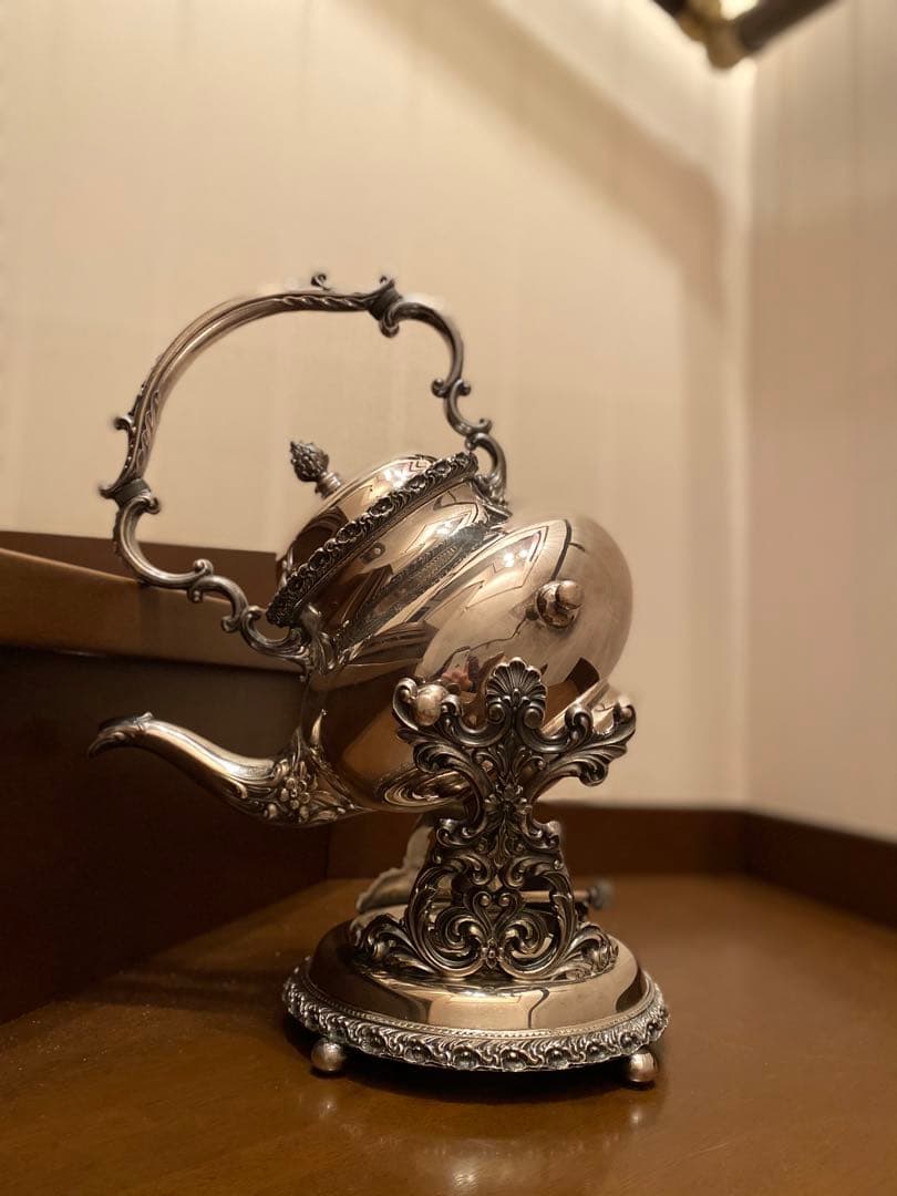 ヴィクトリア時代 アンティークシルバー ティーケトル　ティーポット