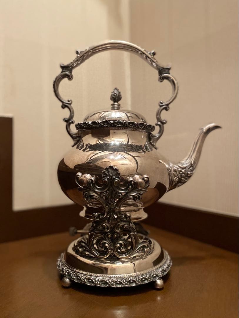 ヴィクトリア時代 アンティークシルバー ティーケトル　ティーポット