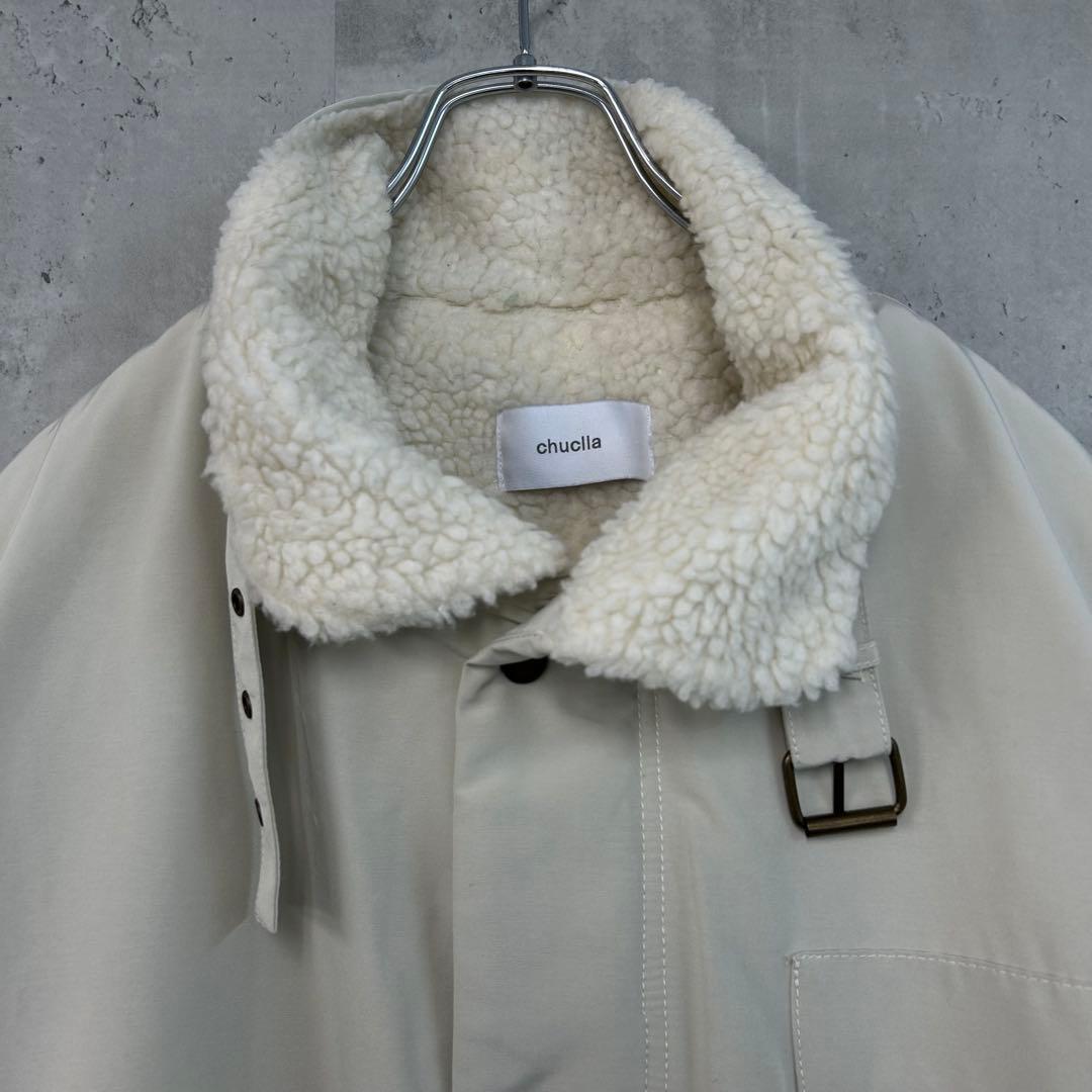 ゆ chuclla チュクラ ワーク ミリタリー コート ボア ロング
