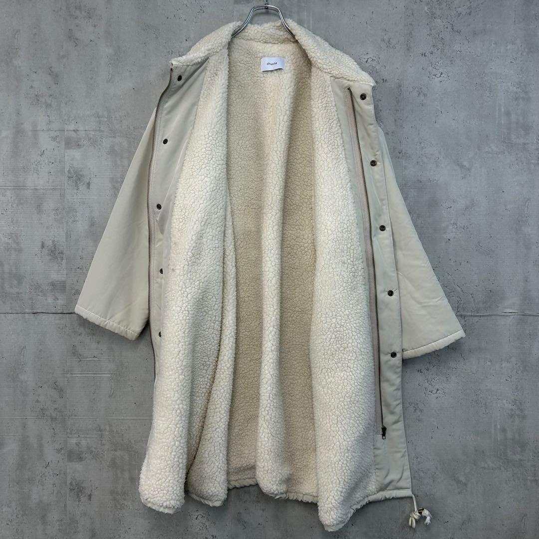 ゆ chuclla チュクラ ワーク ミリタリー コート ボア ロング