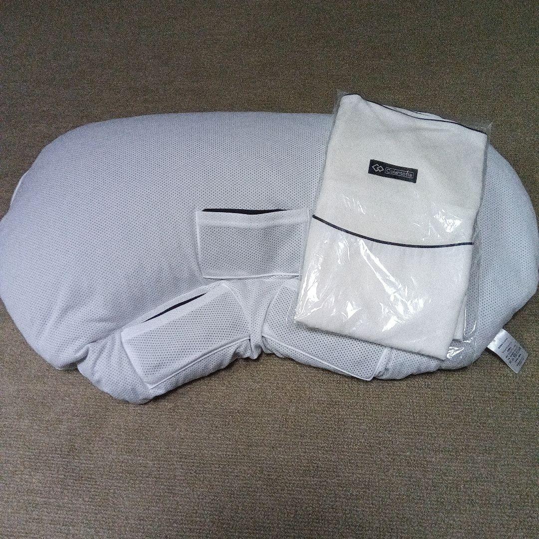 ホワイトメッシュクッション型枕 カバー付き